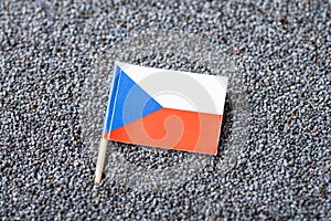 Flag of Czech Republic on poppy seed