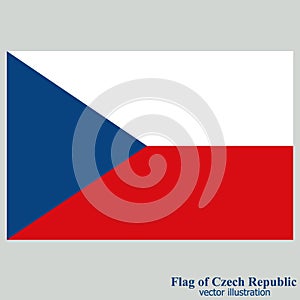 Flag of Czech Republic. Vector illustration