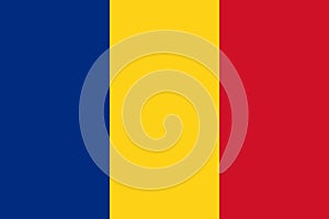 flag of Daco Romance peoples Romanians. flag representing ethnic group or culture, regional authorities. no flagpole. Plane layout