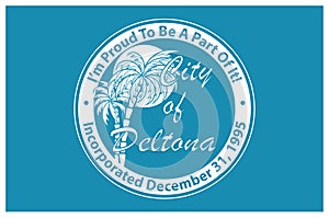 Flag of Deltona city in Florida of USA photo