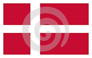 Flag of Denmark. A banner with a white-on-red cross is attested as having been used by the kings of Denmark