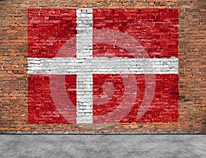 Flag of Denmark and foreground