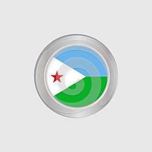 The flag of Djibouti is isolated on official colors, embed maps, like the original