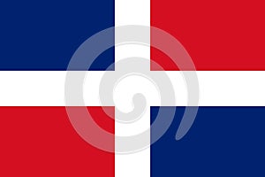 Flag of Dominican Republic. Official colors. Flat vector illustration photo