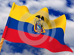 Flag. Ecuador