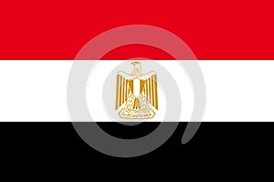 Flag of Egypt. Symbol of Independence Day, souvenir sport game, button language, icon