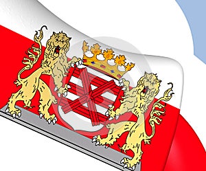 Flag of Enschede, Netherlands.