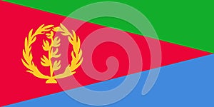Flag of Eritrea. Eritrea national flag. Flag of African country