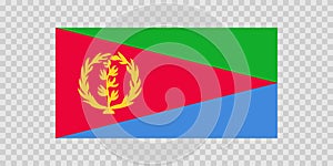 Flag of Eritrea. Eritrean national symbol in official colors. Template icon. Abstract vector background