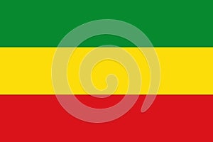 flag of Ethiopian Semitic peoples Amharas. flag representing ethnic group or culture, regional authorities. no flagpole. Plane