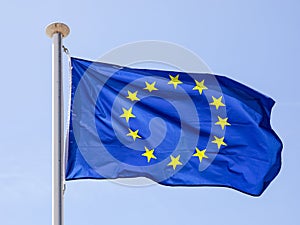 Flag of Europe with circle of stars