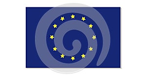 Flag Europe union of Europe twelve yellow stars round symbol of Europe eurozone united board of europe peace countries EPS 10
