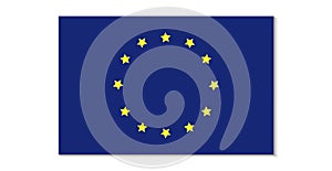 Flag Europe union of Europe twelwe yellow stars round symbol of Europe eurozone united board of europe peace countries EPS 10