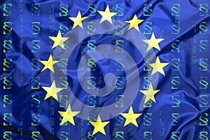 Flag of European Union with paragraph symbols