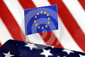 Flag of European Union and US