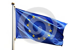Flag of European Union on White Background photo