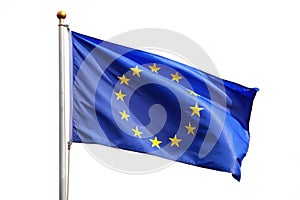 Flag of the European Union on White Background photo