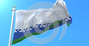 Flag of the federal subject of Nenets Autonomous Okrug, Russia Loop