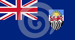 Glossy glass flag Federation of Rhodesia and Nyasaland de facto independent 1953-1963 photo