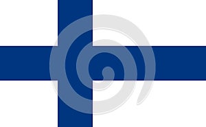 Flag of Finland. Finnish flag. Scandinavian country