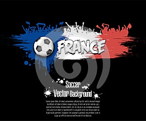 Flag of France and football fans