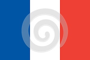 Flag of France oficial colors and proportions