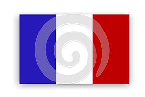 Flag of France. Vector national french flag. Paris icon illustration. Geographical symbol of the national emblem
