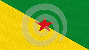 Flag of French Guiana. Official symbol of French Guiana. French Guianese Creole