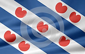 Flag of Friesland - Netherlands photo