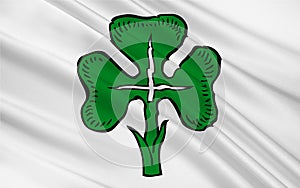 Flag of Fuerth city in Bavaria, Germany