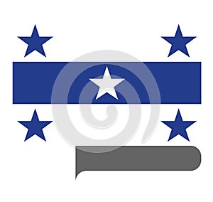 Flag horizontal shape, pointer for world map