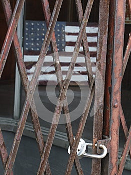 Flag and gate