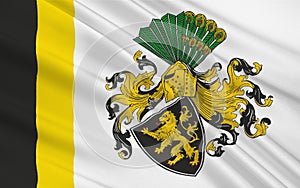 Flag of Gera of Thuringia, Germany