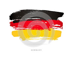 Flag of Germany. Brush strokes