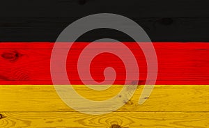 Flag of germany flag drawing on wooden board