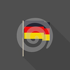 Flag of Germany flat icon, vector illustration