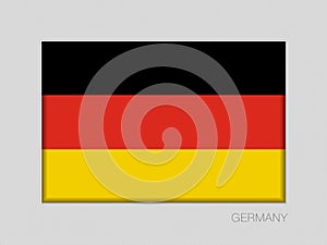Flag of Germany. National Ensign Aspect Ratio 2 to 3
