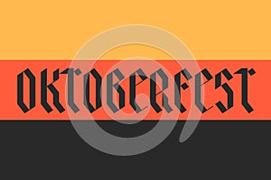 Flag of Germany with text Oktoberfest
