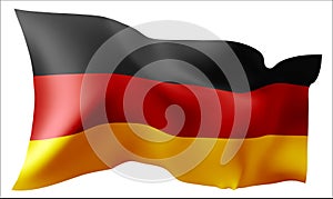 Flag of the Germany waving in the wind.