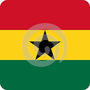 Flag Ghana Africa illustration vector eps