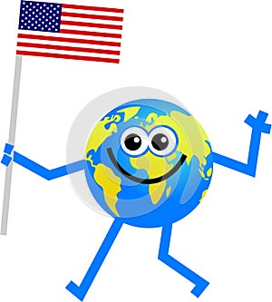 Flag globe