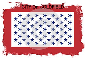 Flag of Goldfield City Colorado In Grunge