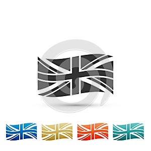 Flag of Great Britain icon isolated on white background. UK flag sign. Official United Kingdom flag sign. British symbol