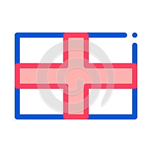 Flag of the great britain icon vector outline illustration