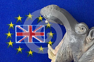 Flag of Great Britain, Mouth of hippo figurine