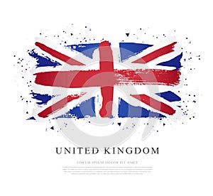 Flag of the Great Britain. Vector illustration. United Kingdom