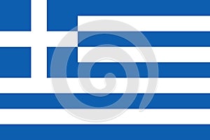Flag of Greece in official rate and colors, vector