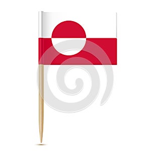 Flag of Greenland. Flag toothpick photo