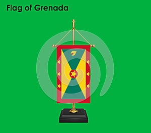 Flag Of Grenada, Grenada flag, National flag of Grenada. table flag of Grenada