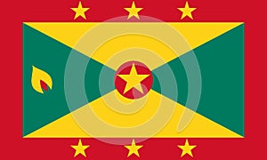 Flag of Grenada Vector illustration